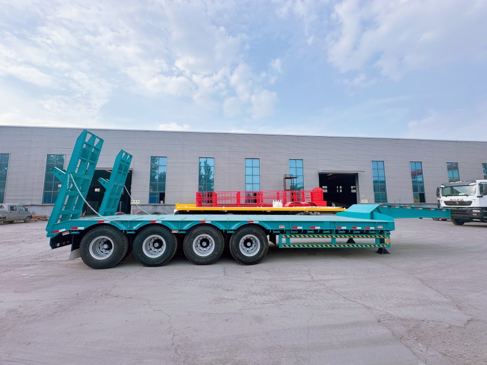 Trailer 4-Axle Low Secara Trailer Second menyang Tanzania