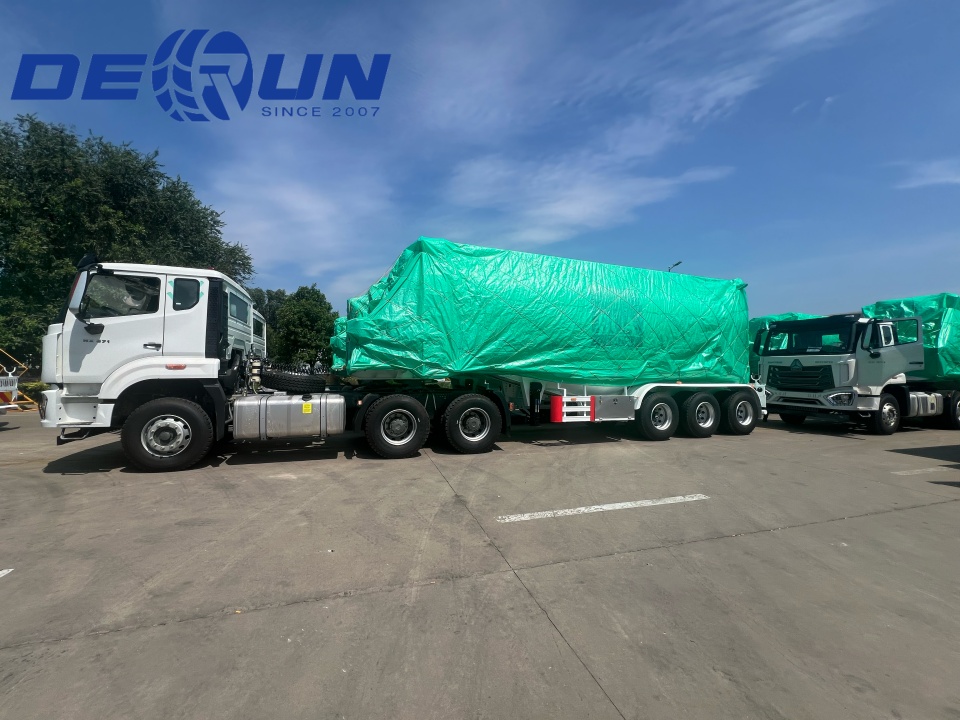 Trailer semen tri-axle semen siap kanggo mlebu uae