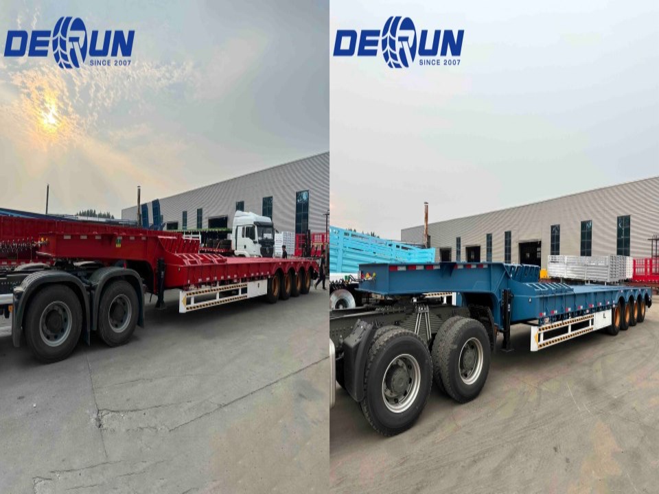 Derun 4 Trailer SEAM AXLED SEAMED sukses menyang port kasebut