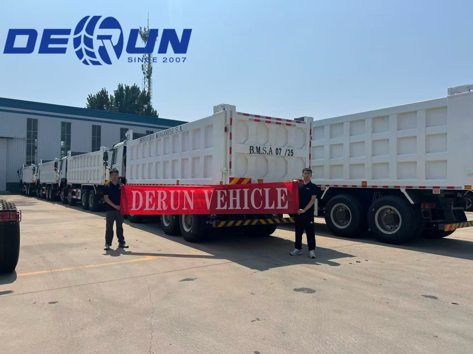 10 Truk tippper Howo 8x4 bakal dikirim menyang Pantai Gading