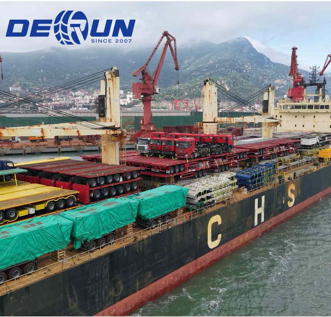 150 Unit DERUN Flatbed Semi-Trailer Dikirim menyang Tanzania