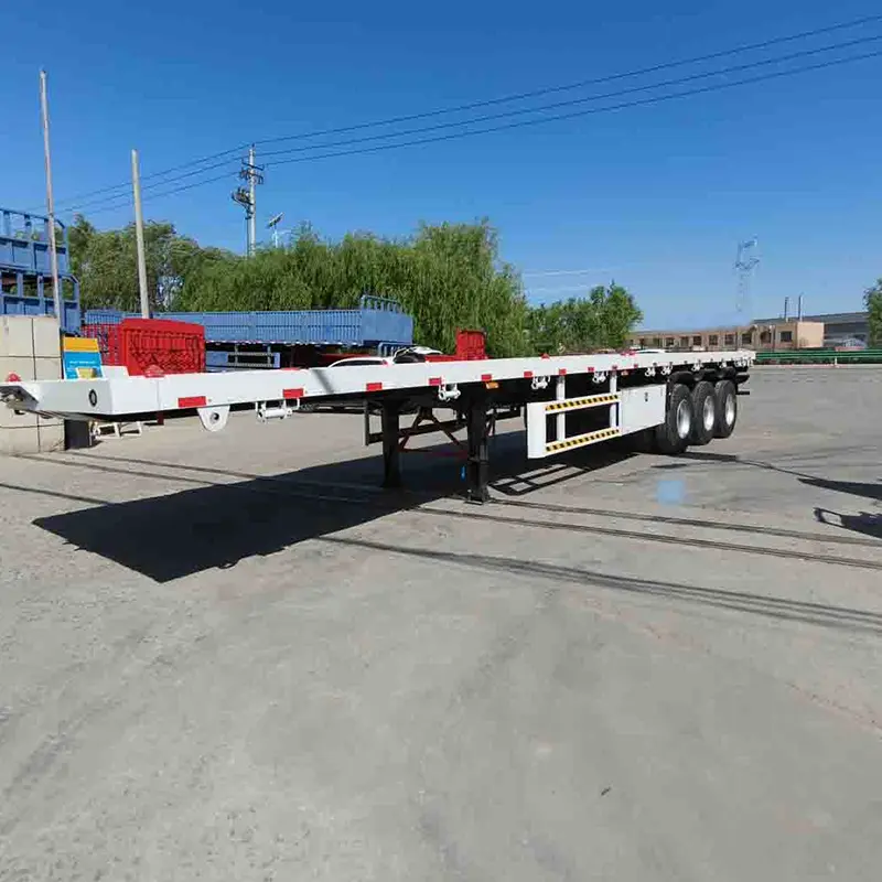 3 Trailer Axle Flatbed Semi Dirancang kanggo Tanzania
