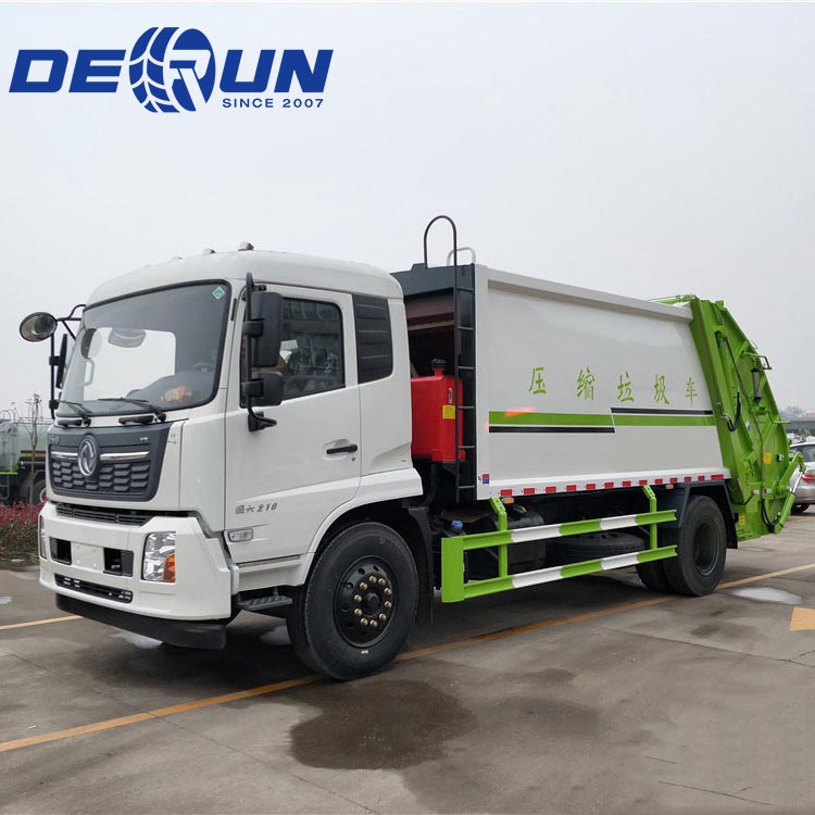 Dongfeng 4x2 Truk kompresasi Garbagian enem roda